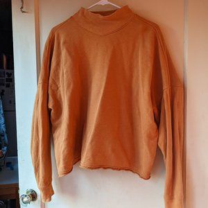 Madewell Mustard Mockneck Sweater Terrycloth